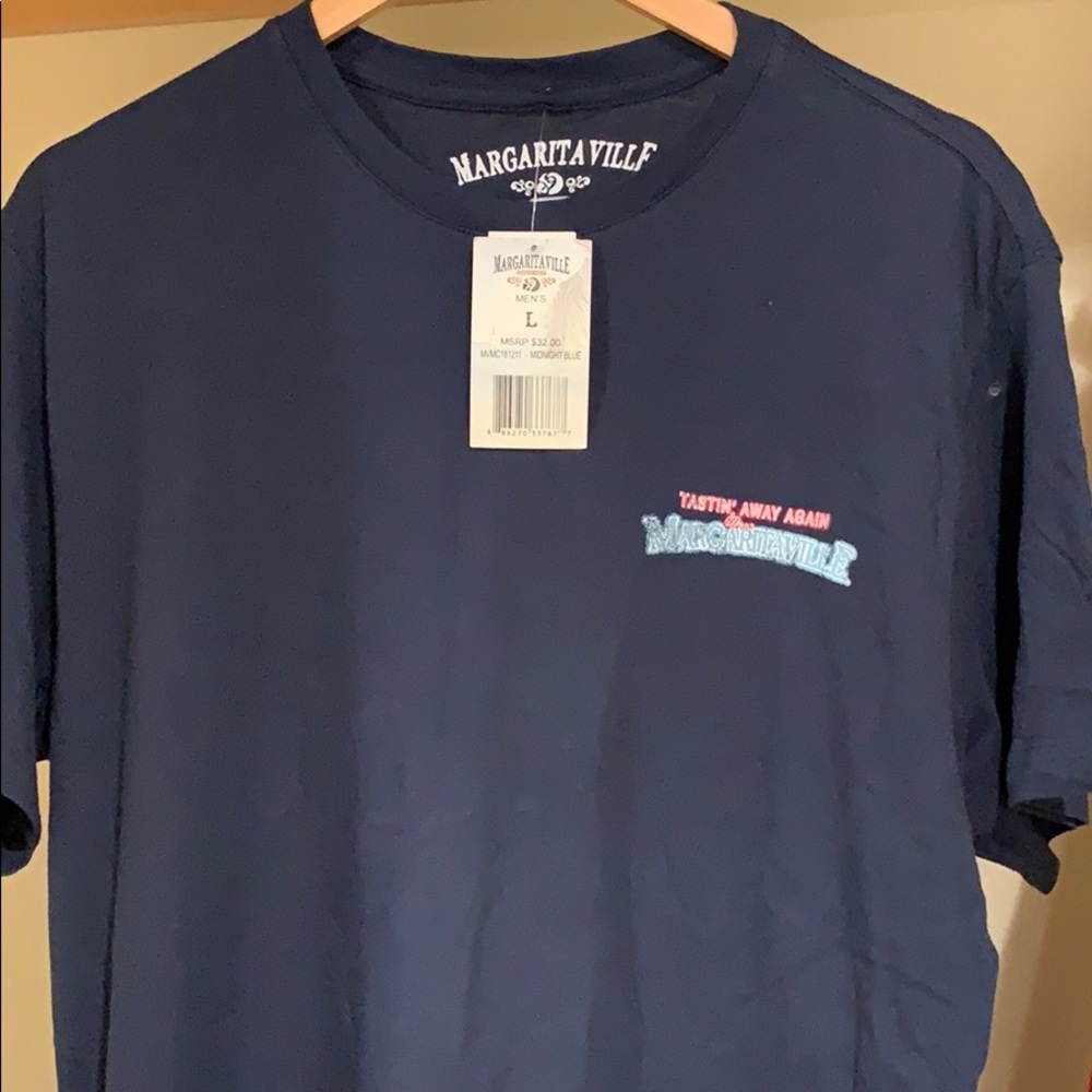 Navy blue Margarita Ville shirt.